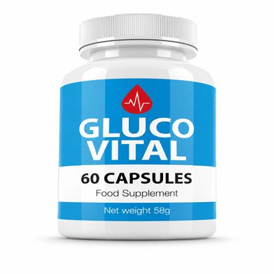 Gluco Vital Wellness Support Capsules | Daily Food Supplement | 60 Capsules | 1 Month Supply