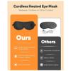 Aundhegrtt Heated Eye Mask Cordless Warm Eye Compress for Dry Eyes, Light Blocking Heat Eye Mask with and Washable Cover view 4