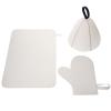 Warmhm Felt Sauna Hat with Glove Breathable White for Women view 1