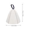Warmhm Felt Sauna Hat with Glove Breathable White for Women view 2