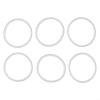 Silicone Lid Gasket Replacement for Hydration Bottles, Leak Sealing For Ring for Reusable Squeeze Bottle Series, White Matte Rubber Cup Gasket, Dishwasher Safe, 6 Pack view 2