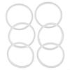 Silicone Lid Gasket Replacement for Hydration Bottles, Leak Sealing For Ring for Reusable Squeeze Bottle Series, White Matte Rubber Cup Gasket, Dishwasher Safe, 6 Pack view 3