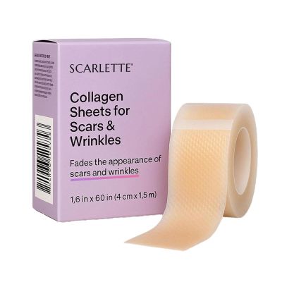 Scarlette Collagen Tape, Waterproof Soft, Silicone Scar Tape, for Scars & Wrinkles, Scar Care Tape for Face and Body