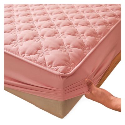 Waterproof Mattress Protector Cover - Fitted Sheet Thickened Quiet Non-Slip Quilted Floral Pattern Ideal for 180x200x28cm Mattresses Ultimate Bed Protection